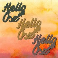Keki "Hello Ősz" felirat színes 5x5,5cm 3db/csomag – őszi dekorációhoz