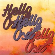 Bíbor "Hello Ősz" felirat színes 7,5x8,5cm 3db/csomag – őszi dekorációhoz