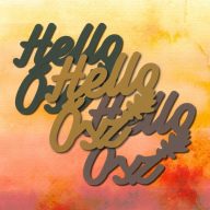 Keki "Hello Ősz" felirat színes 7,5x8,5cm 3db/csomag – őszi dekorációhoz