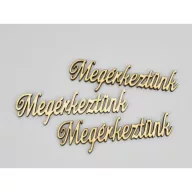 Natúr fa - "Megérkeztünk" felirat 3x11cm 5db/csomag – kreatív dekorációhoz