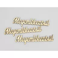 Natúr fa - "Megemlékezésül" felirat 2,6x15cm 3db/csomag – kegyeleti dekorációhoz