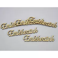 Natúr fa -"Emlékezünk" felirat 5db/csomag – kegyeleti dekorációhoz