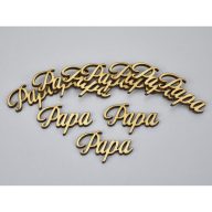 Natúr fa - "Papa" felirat 10db/csomag – festéshez, dekorációhoz