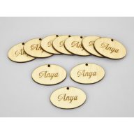 Natúr fa -"Anya" ovál tábla 2,5x4cm 10db/csomag – festéshez, dekorációhoz