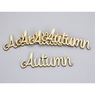 Natúr fa - "Autumn" felirat 3x10cm 5db/csomag – őszi dekorációhoz