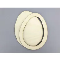 Natúr fa - Tojás kerettel  11,5x15cm – húsvéti dekorációhoz