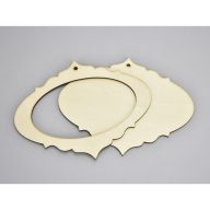 Natúr fa - Csepp forma kerettel 15x18,8cm – festéshez, dekorációhoz