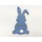 Húsvéti nyuszi egyedi gravírral lenkék 8,4x4,6 cm