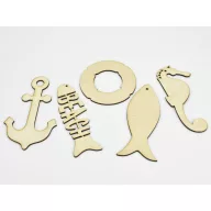 Natúr fa - Tengeres szett 5db/csomag – nyári dekorációhoz