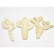 Natúr fa - Kaktusz csomag 15cm 3db/csomag – festéshez, dekorációhoz
