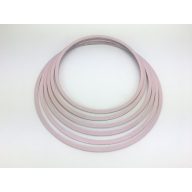 Fa karika szett babarózsaszín 6db/szett – esküvői dekorációhoz