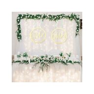 Mr&Mrs karika szett krém 2db – esküvői dekorációhoz