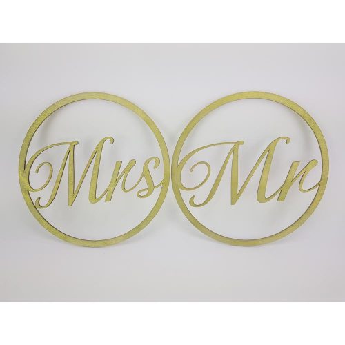 Mr&Mrs karika szett zöld 2db