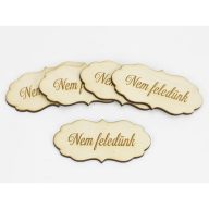 Natúr fa - "Nem Feledünk" fodros tábla 5db/cs – festéshez, dekorációhoz