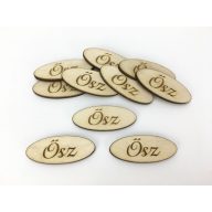 Natúr fa - Ősz ovál tábla 5*2cm 10db/csomag – őszi dekorációhoz