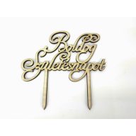 Natúr fa - Íves "Boldog Születésnapot" torta beszúró 13,5x14cm – kreatív dekorációhoz