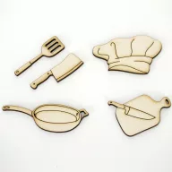 Natúr fa - Chef szett 5db/csomag – festéshez, dekorációhoz