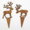 Natúr fa - Beszúrós szarvas pár 2db/cs barna – karácsonyi dekorációhoz