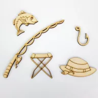 Horgász szett 5db/csomag – nyári dekorációhoz – Szezonok, alkalmak