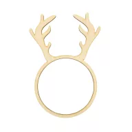 Natúr fa - Agancsos díszíthető natúr karika 26cm – festéshez, dekorációhoz