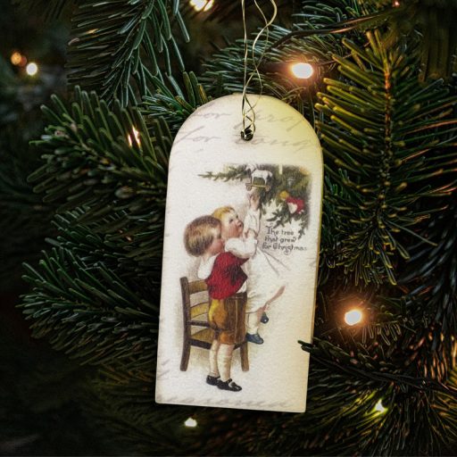 Nyomtatott dekorkarton - Vintage karácsonyi tábla 2db/csomag – karácsonyi dekorációhoz