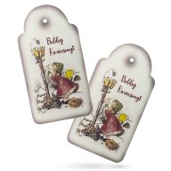 Nyomtatott dekorkarton - Vintage karácsonyi tábla 2db/csomag – karácsonyi dekorációhoz #6579