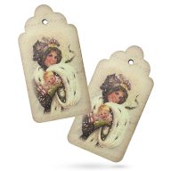 Nyomtatott dekorkarton - Vintage karácsonyi tábla 2db/csomag – karácsonyi dekorációhoz #6580