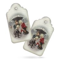 Nyomtatott dekorkarton - Vintage karácsonyi tábla 2db/csomag – karácsonyi dekorációhoz #6581