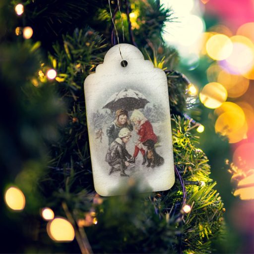 Nyomtatott dekorkarton - Vintage karácsonyi tábla 2db/csomag – karácsonyi dekorációhoz #6581