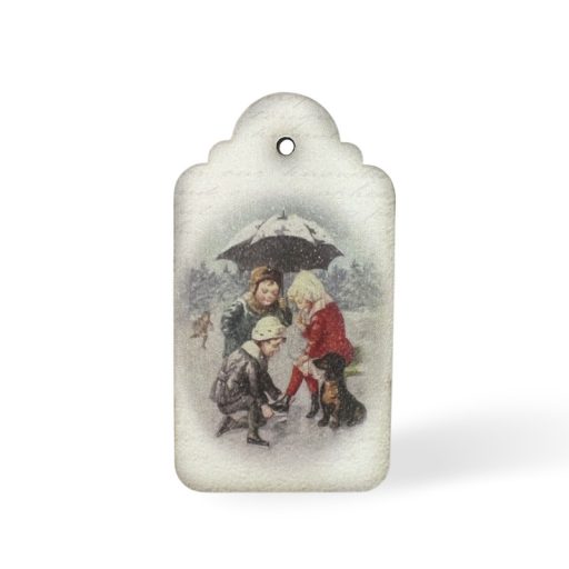 Nyomtatott dekorkarton - Vintage karácsonyi tábla 2db/csomag – karácsonyi dekorációhoz #6581