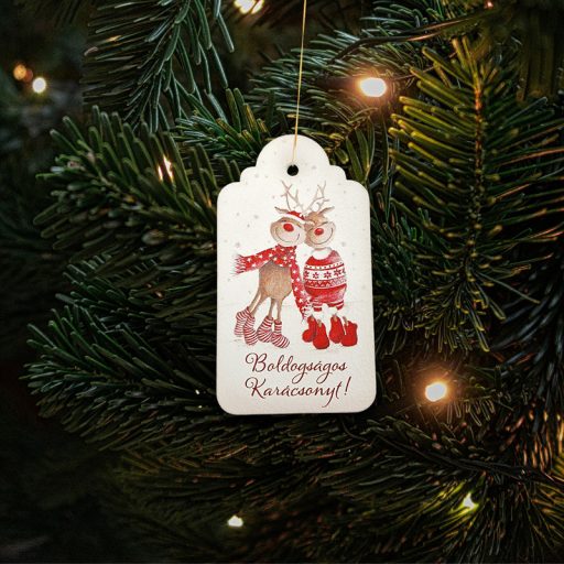 Nyomtatott dekorkarton - Vintage karácsonyi tábla 2db/csomag – karácsonyi dekorációhoz #6583