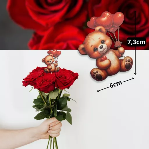 Nyomtatott dekorkarton - Maci lufikkal 2db/csomag – kreatív dekorációhoz