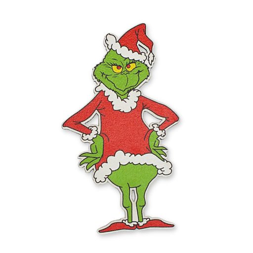 Nyomtatott dekorkarton - Mosolygós Grincs 15cm – karácsonyi dekorációhoz