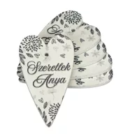 Nyomtatott fa tábla -Szeretlek anya szív 6cm 5db – anyák napi dekorációhoz