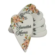 Nyomtatott fa tábla -Szeretlek mama szív 6cm 5db – anyák napi dekorációhoz