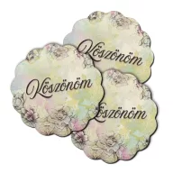 Nyomtatott fa tábla - Virágos tábla - Köszönöm 3db/csomag – ballagási ajándékokhoz