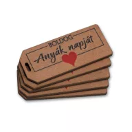 Nyomtatott fa tábla - Boldog anyák napját biléta 5db – anyák napi dekorációhoz