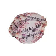 Nyomtatott dekorkarton - A világ legjobb anyukájának 5db – anyák napi dekorációhoz