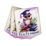 Nyomtatott dekorkarton - Ez a te napod! ballagás bookmark tábla 3db – ballagási ajándékokhoz