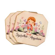 Nyomtatott dekorkarton - Szeretlek anyukám 3db – anyák napi dekorációhoz