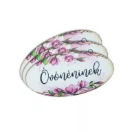 Nyomtatott dekorkarton - Óvónéninek ovál tábla 3db – ballagási ajándékokhoz