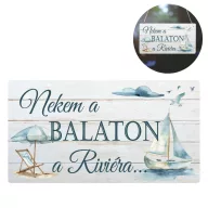 Nyomtatott dekorkarton - Nekem a Balaton.. tábla – húsvéti dekorációhoz