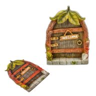 Nyomtatott dekorkarton - Manóajtó welcome – kerti és otthoni dekorációhoz