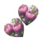 Nyomtatott fa tábla - Tulipános szív 10cm 2db/csomag – húsvéti dekorációhoz