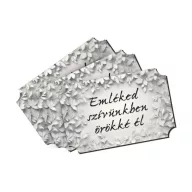 Nyomtatott dekorkarton - Emléked szívünkben örökké él 3db/cs – kegyeleti dekorációhoz