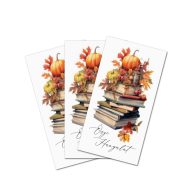 Nyomtatott dekorkarton - Őszi hangulat könyves tábla 3db/cs – őszi dekorációhoz