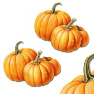 Nyomtatott dekorkarton - Tökök 2db/csomag – őszi dekorációhoz