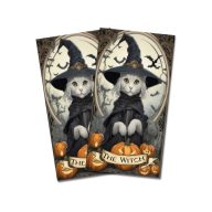 Nyomtatott dekorkarton - Tábla Tarot kártya Boszimacska 2db/csomag – kreatív dekorációhoz