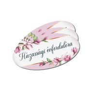 Nyomtatott dekorkarton - Házassági évfordulóra ovál tábla 3db – esküvői dekorációhoz