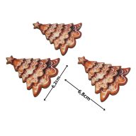 Nyomtatott dekorkarton - Mézeskalács fenyő 4db/csomag – koszorúhoz, asztaldíszhez